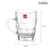 AM2589 CELLO Otello Beer Glass Mug Juice, Beer, Beverages -540ml Set of 2, Clear