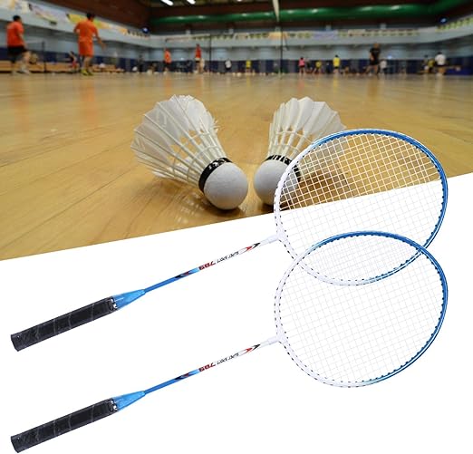 AM0353 Konex Pro Steel Badminton Racket, Set of 2 Piece & 1 Piece Shuttlecock for Kids, Girls, Boys(Badminton Rackets with Shuttle))