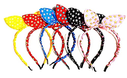AM1026 Fancy Rabbit Ears Hairband for Girls (MultiColor) - 1 Pcs
