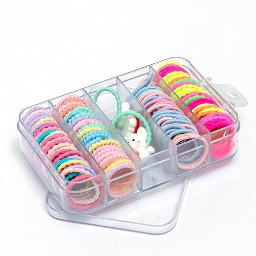 AM1003 1 Box, Cute Colorful Hair Tie Hair Accessories for Baby Girls & Little Girls