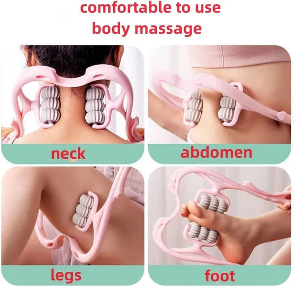 6593A 6 Wheel Dual Pressure Point Cervical Neck Massager WOMEN (1PC)