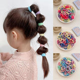 AM1004 Multicolour Rubber Ponytail Holder Bands for Hair - Set of 30