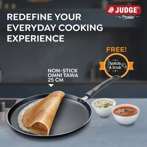 AM3543 Judge By Prestige 25cm Aluminium Omni Non-Stick Tawa