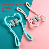 6593A 6 Wheel Dual Pressure Point Cervical Neck Massager WOMEN (1PC)