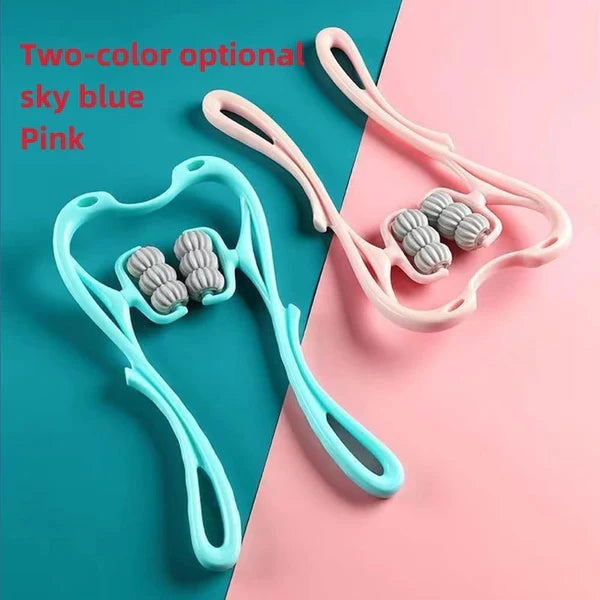 6593A 6 Wheel Dual Pressure Point Cervical Neck Massager WOMEN (1PC)