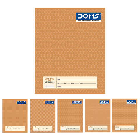 AM0479 DOMS Medium SQUARE Notebook 24x18Cm – 172 Pages PACK OF 6