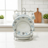 Di0363 Lp Elegant Designer Cup & Saucer Set with Stainless Steel Stand (Set of 12pc)