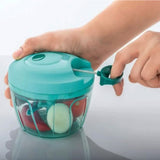 3326 Manual SS Blades Compact Hand Held Vegetable Chopper/Slicer (Brown Package Box)