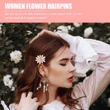 AM1030 Bridal Metal Hairpins Flower Hair Clip for Girls &  Womens - 1 Pcs
