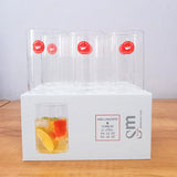 AM5374 Shine Max Glass Borosilicate Glass Microwave Safe Juice Glass (Set of 6 Pcs)