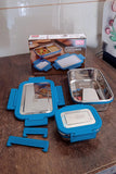 11525 Apex Jerry Lunch Box Premium Stainless Steel Food Container (2 Pc / 700+200 ML Approx)