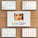AM5636 Round Multicolor & Multi-Size Regular Bindi for Forhead - Set of 1