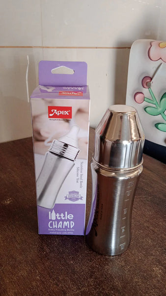 11685 Apex Stainless Steel Little Champ Baby Feeding Bottle (250 ml)