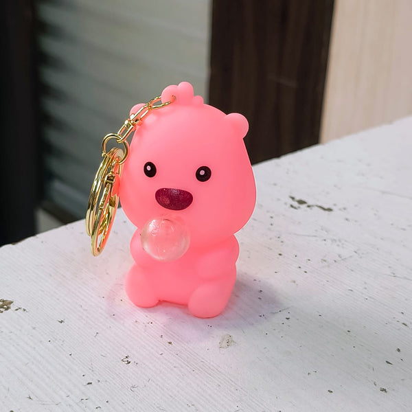AM5587 Cute Bear Bubble Squeeze KeyChain