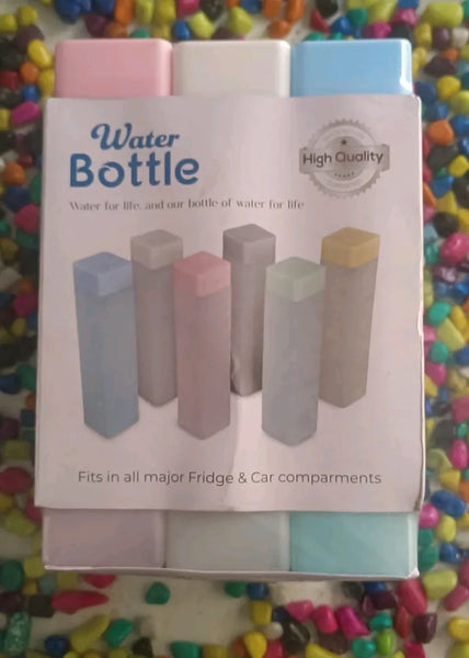 12552 LARGE CAPACITY PLASTIC SQURE WATER BOTTLE , SET OF 6