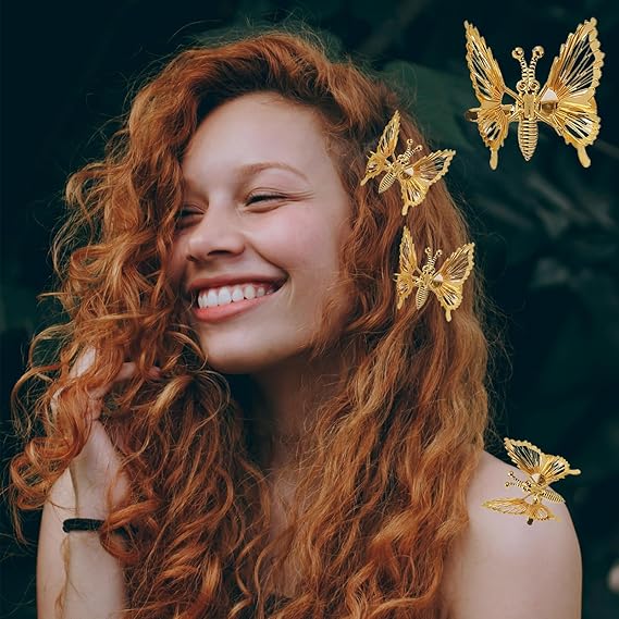 AM1218 Butterfly Hair Clip Moving Wings Design