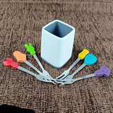 AM3548 Jony Mini Fruit Spoon Fork With Stand Cartoon Design Set of 6