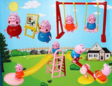 AM3166 Amusement Park With Peppa Pig Family 4 Pcs Figurines