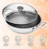 AM3923 PNB Kitchenmate Triply Karahi With Glass Lid 22cm