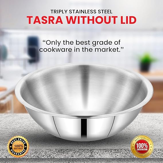 AM3416 Afinito Stainless Steel Triply Tasra without Handle 22Cm