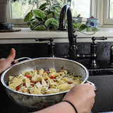 AM3575 Colander Basket With Handle 25cm Stainless Steel Basket 1 Pcs