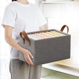 3666 Collapsible Foldable Cloth Basket with Handles