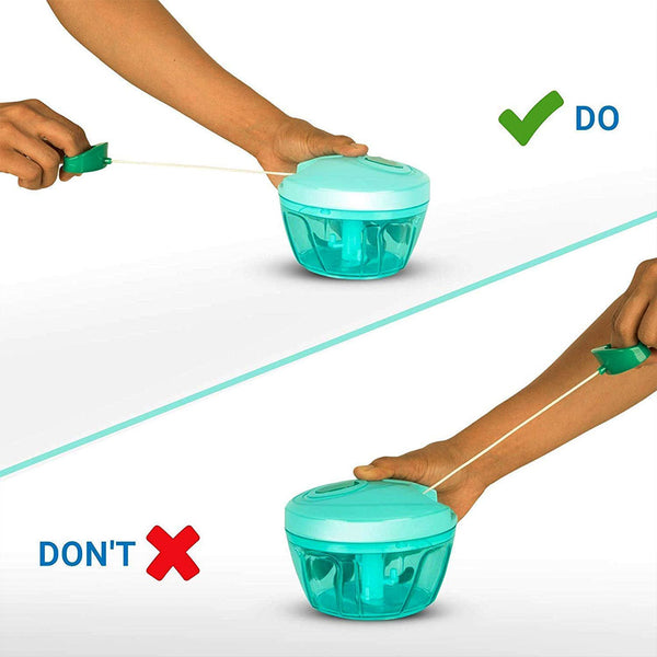 3326 Manual SS Blades Compact Hand Held Vegetable Chopper/Slicer (Brown Package Box)