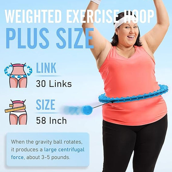 AM5411 Smart Hula Hoop, Smart Weighted Hula Hoop for Adults Weight Loss Women to Slim Waist