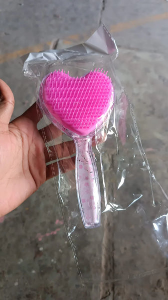 6263 Heart Shape Hair Brush Massage Shower Comb (1 Pc)