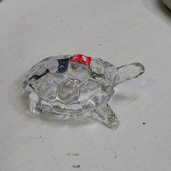 AM5388 Crystal Transparent Glass Tortoise Showpiece (Crystal - White)