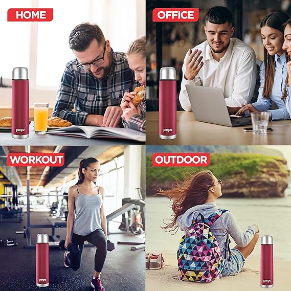 AM2788 Pexpo Flamingo Thermo SS Water Bottle Vaccum Insulated 750ml