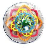 AM5194 Transparent Gear Space Saucer Car Vehicle Toy for Kids with 3D Colorful Light & Music and Bump & go Action