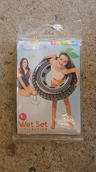 AM0387 Giant Tire Inflatable Floating Swimming Pool Tube Ring for Kids 36" inch