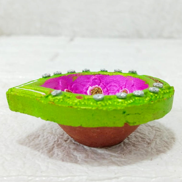 Di0382 Handmade Decorative Diwali Diyas Set of 4 – Multi-Design