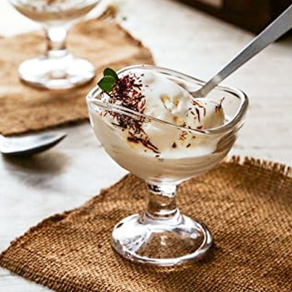 AM5995 Elegant Glass Ice Cream & Dessert Bowl 2 Pcs