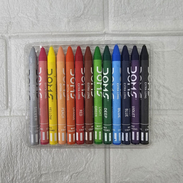 AM6081 DOMS Extra Long Wax Crayons 13 Shades