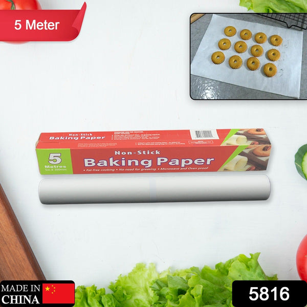 5816 Non Stick Microwave & Oven Proof Parchment Paper/ Baking Paper/ Food Wraping Paper, Easy to Tear, Easy to Clean, for Grilling, Cooking, deep Fryer, White