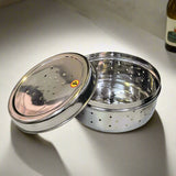 AM5333 Hole Dabba Stainless Steel Coriander Storage Box Large