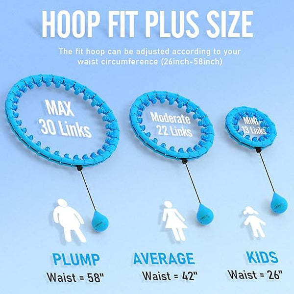 AM5411 Smart Hula Hoop, Smart Weighted Hula Hoop for Adults Weight Loss Women to Slim Waist