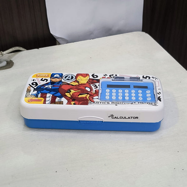 AM5536 Joyful Inbuilt Calculator Avenger Theme  Pencil Box