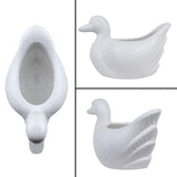 AM0854 White Duck Flower Plastic Pot, Home,Gardening decoret