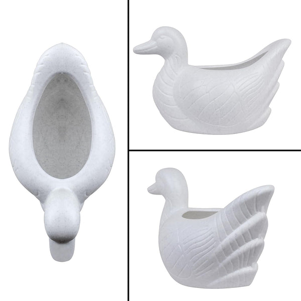 AM0854 White Duck Flower Plastic Pot, Home,Gardening decoret
