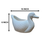 AM0854 White Duck Flower Plastic Pot, Home,Gardening decoret
