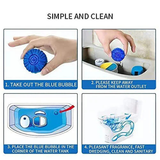 AM5410 Automatic Toilet Bowl Cleaner Tablets Stain Remover Bathroom Flush Tank Blue Tab Tablet(Pack of 10 Pcs, Color: Blue)