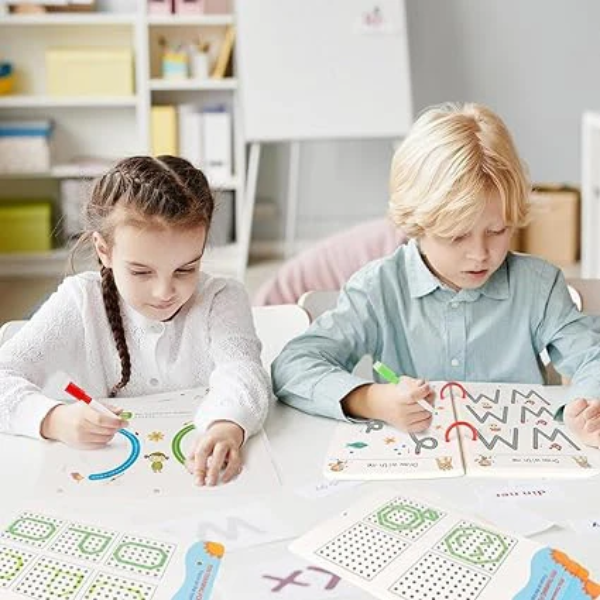 AM5422 Magical Tracing Workbook Set - Reusable Pen and Eraser - Practice Tracing Books for Kids Tracing Workbook Sets (Set of 14 pcs)