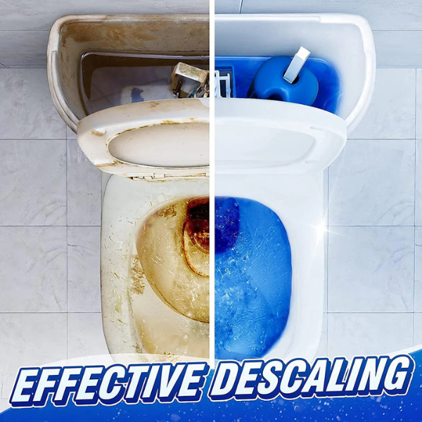 AM5410 Automatic Toilet Bowl Cleaner Tablets Stain Remover Bathroom Flush Tank Blue Tab Tablet(Pack of 10 Pcs, Color: Blue)