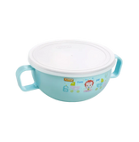 AM0524 AM0524_STEELBOWL550 Baby Meal Bowl AirTight Stainless Steel Baby Feeding Bowl | BPA Free | Stay Warm Bowl with Spoon | Food Remains Warm- 550ML Capacity (Beige)