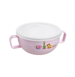 AM0524 AM0524_STEELBOWL550 Baby Meal Bowl AirTight Stainless Steel Baby Feeding Bowl | BPA Free | Stay Warm Bowl with Spoon | Food Remains Warm- 550ML Capacity (Beige)