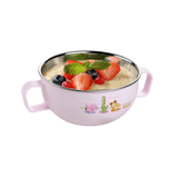 AM0524 AM0524_STEELBOWL550 Baby Meal Bowl AirTight Stainless Steel Baby Feeding Bowl | BPA Free | Stay Warm Bowl with Spoon | Food Remains Warm- 550ML Capacity (Beige)