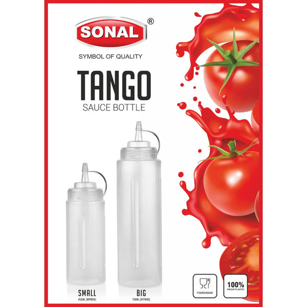 AM5724 Sonal Tango Sauce Squeeze Bottle (Small) - Pack of 2 pcs - For Chatni, Vinegar, Oil, Dispenser Bottles